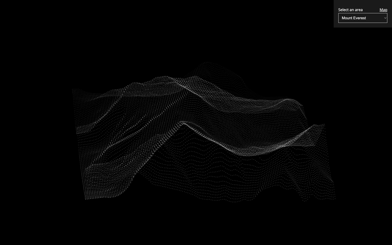 Elevation map particle system