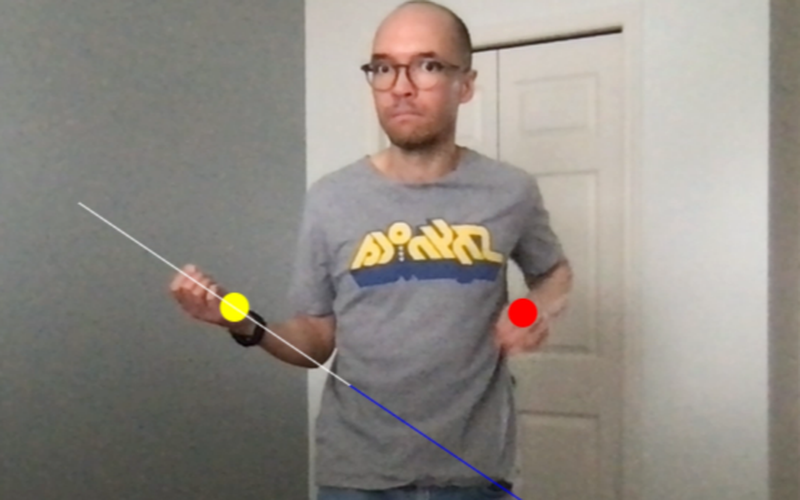 Screenshot of playable Air Guitar